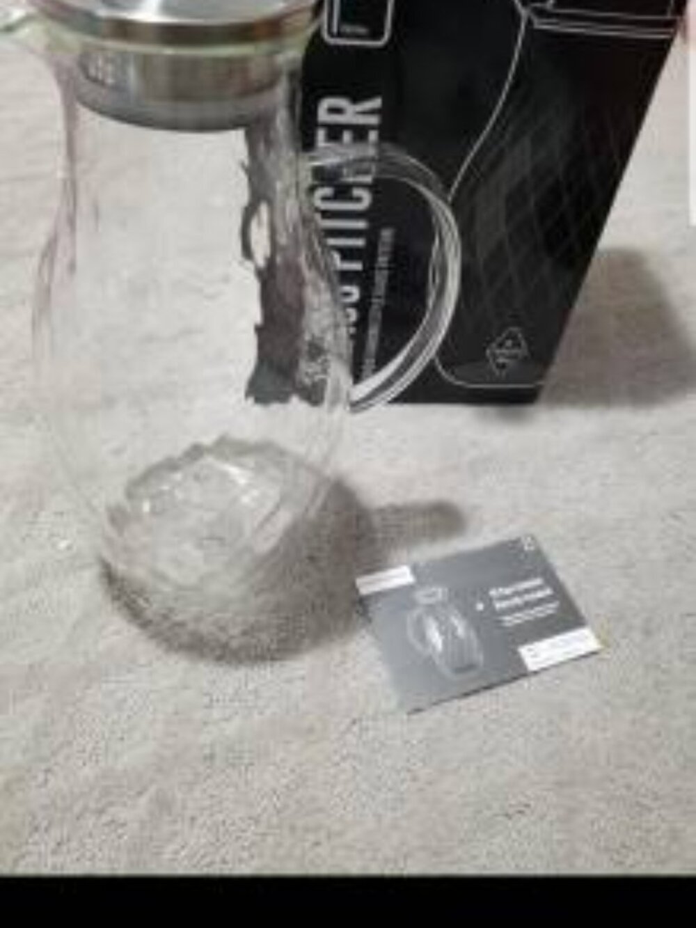 Glass Pitcher - Clear Diamond-Style Pattern - Picture 7 of 8